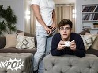 rivera Angel Rivera Sneakily Watches Forwards Giving Hammer away Twink Gamer Joey Mills What He Needs, His Fat Abiding Cock - TWINKPOP angel